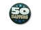 Beistle Pack of 6 Birthday Themed "50 Happens" Satin Button Costume Accessories 2"